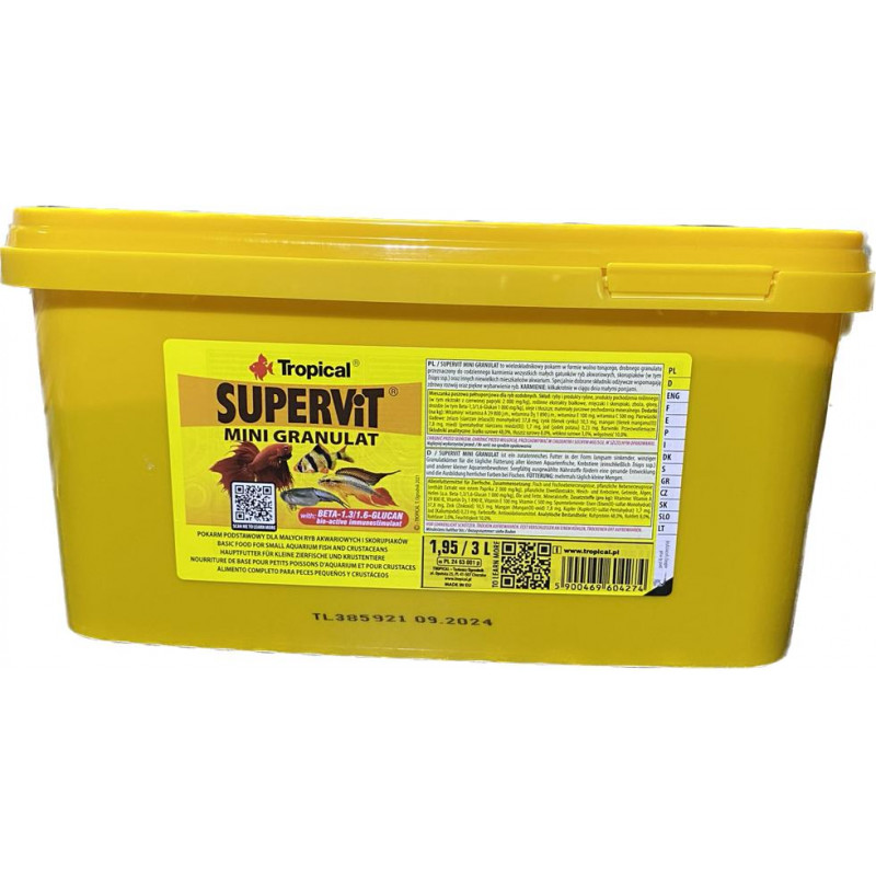 TROPİCAL SÜPERVİT MİNİ GRANULAT 50-100-250 GR