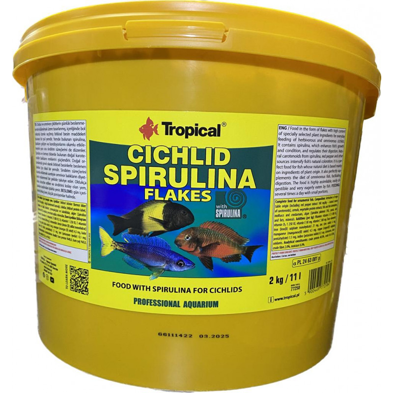 TROPİCAL CİCHLID SIPIRULİNA  PUL 50-100-250 GRAM