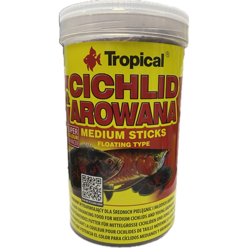 TROPICAL- CICHLID & AROWANA M.STICKS 250ML/90GR