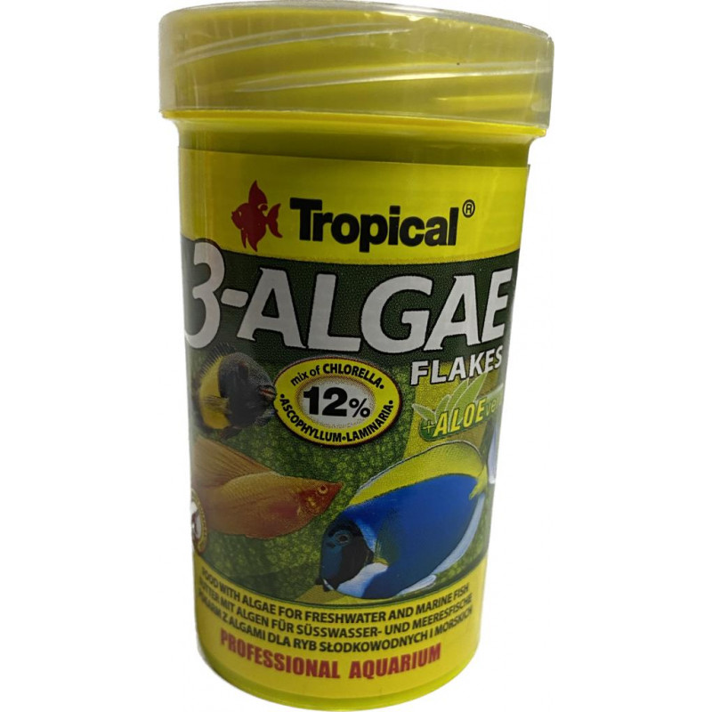 TROPICAL- 3 ALGAE FLAKES 100ML/20GR