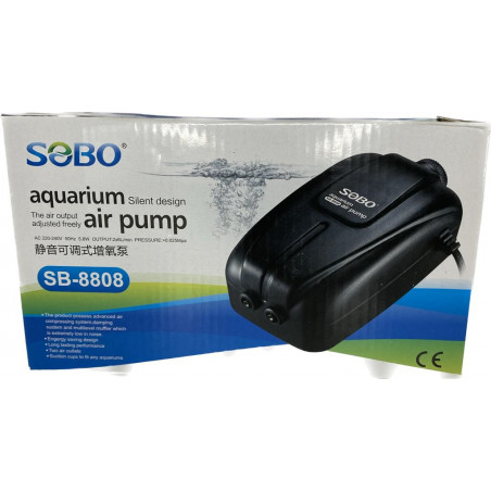 SOBO SB-8808 10W ÇİFT ÇIKIŞLI HAVA MOTORU