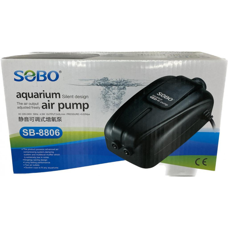 SOBO SB-8806 8W ÇİFT ÇIKIŞLI HAVA MOTORU